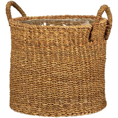 Blumentopf SCHEURICH "nut 33/516", braun, B:35cm H:31cm T:35cm Ø:35cm, Geflecht Seegras, Pflanzgefäße Image