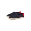 Slipper TOMMY HILFIGER "HILFIGER ESPADRILLE CORE TEXTILE", Herren, Gr. 40, blau (dunkelblau, rot), Baumwolle, sportlich, Schuhe, Schlupfschuh, Espadrilles, Sommerschuh, Kontrastbesatz an der Ferse
