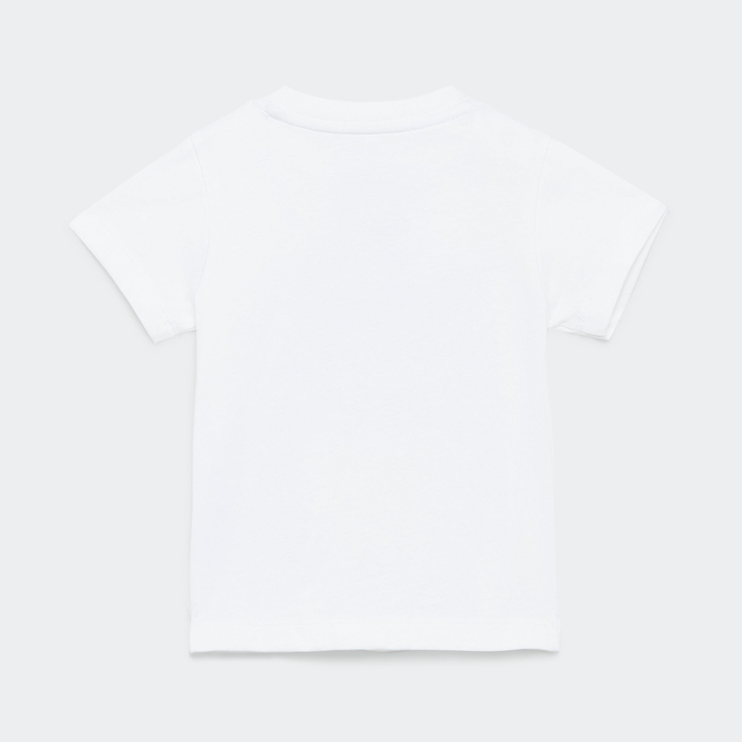 T-Shirt ADIDAS ORIGINALS "TREFOIL TEE", Kinder, Gr. 80, weiß, Obermaterial: 100% Baumwolle, Sportlich, Rundhals, Shirts Image