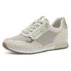 Keilsneaker MARCO TOZZI, Damen, Gr. 39, beige (creme), Textil, Lederimitat, sportlich, Schuhe Sneaker, Freizeitschuh, Halbschuh, Schnürschuh mit Logoprint
