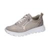 Plateausneaker WALDLÄUFER "H-AJALA", Damen, Gr. 6 (39), gold (beige, goldfarben), Veloursleder, Nappaleder, Nubukleder, Textil, kontrastfarbene Details, sportlich, Schuhe, Halbschuh, Schnürschuh, Freizeitschuh mit Kontrastbesätzen, Weite H