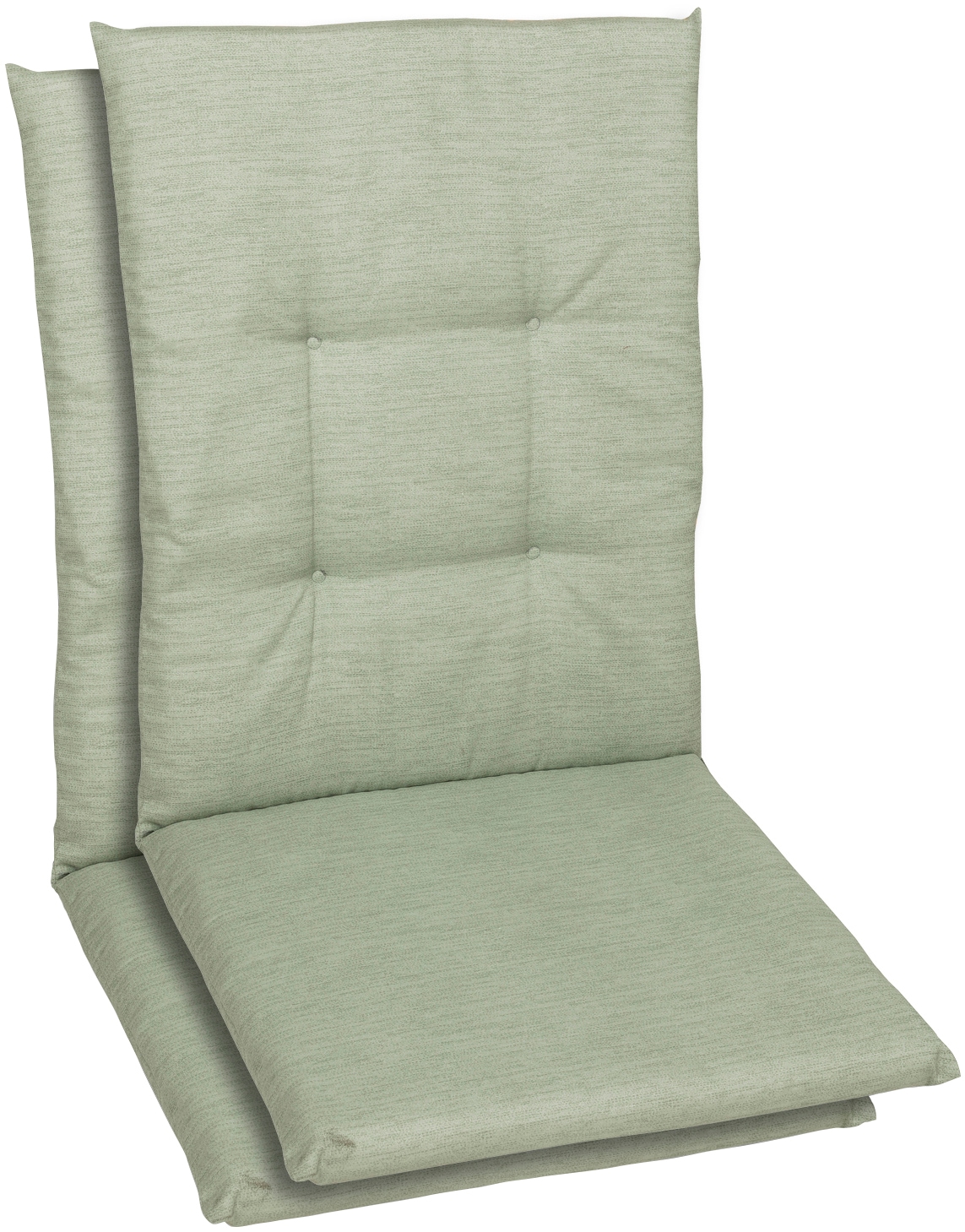 Sitzauflage GO-DE, grün, B:48cm H:5cm T:108cm, Baumwolle, Polyester, Polyurethan, Polsterauflagen, Maße ca.: 48 cm x 108 cm x 5 cm