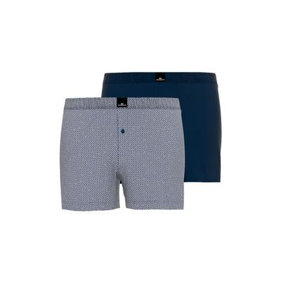 Boxer GÖTZBURG "Brooklyn", Herren, Gr. 6 (L), blau (blau, mittel, minimal), Single Jersey, Obermaterial: 100% Baumwolle, unifarben, gemustert, körpernah, Unterhosen, mit Muster, weich, Baumwolle, elastisch, feuchtigkeitsregulierend Image
