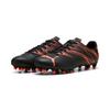 Fußballschuh PUMA "ATTACANTO FG/AG", Gr. 46,5, puma schwarz, glowing rot, Synthetik, sportlich, Schuhe