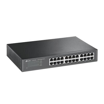 TP-LINK Netzwerk-Switch "TL-SG1024D 24-Port Gigabit Desktop/Rackmount Switch", schwarz, B:25,7cm H:8cm, Netzwerk-Switches