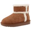 Winterboots TOM TAILOR, Kinder, Gr. 37, braun (haselnuss), Textil, Glitzer, casual, Schuhe, Plateau, Schlupfboots mit edlem Glitzerdruck