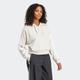 Kapuzensweatshirt ADIDAS SPORTSWEAR "W 3S FT QZ HD", Damen, Gr. XL, grau (wonder aluminium, weiß), Obermaterial: 55% Baumwolle, 36% Polyester, 9% Viskose, sportlich, Sweatshirts