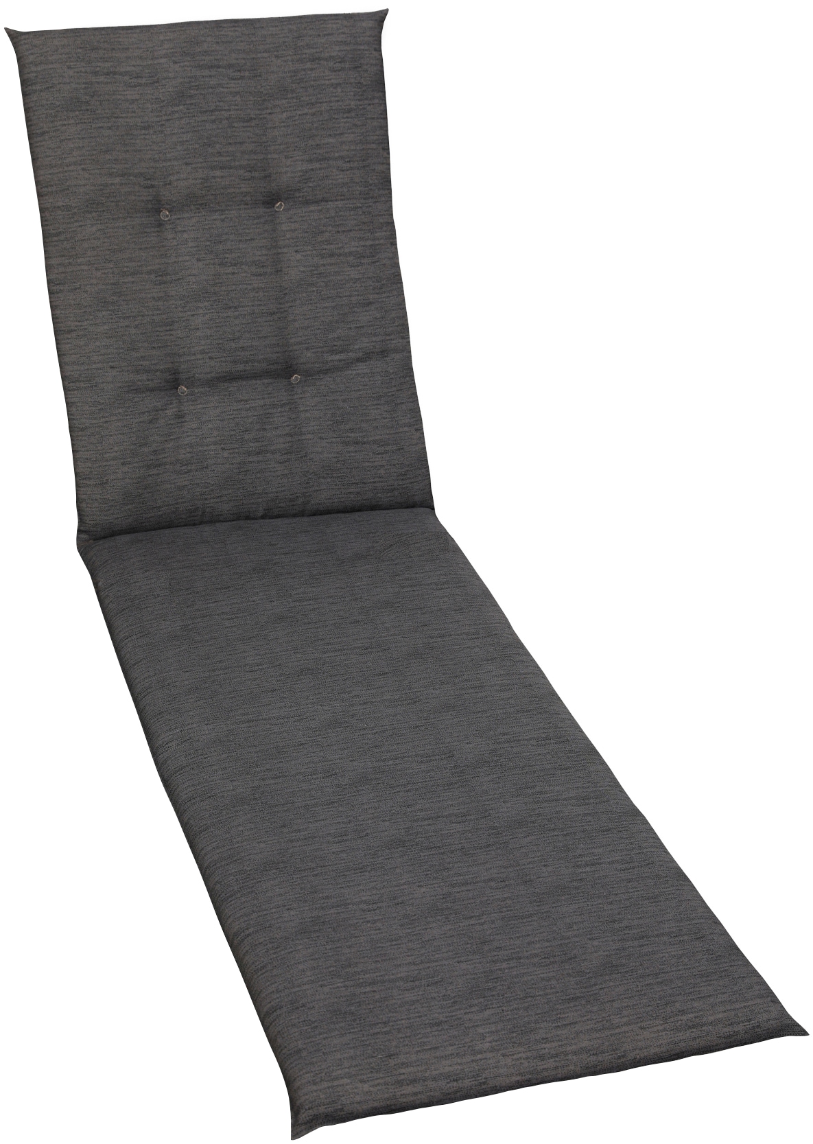 Liegenauflage GO-DE, grau, B:58cm H:5cm T:188cm, Baumwolle, Polyester, Polyurethan, Polsterauflagen, Maße ca.: 58 cm x 188 cm x 5 cm