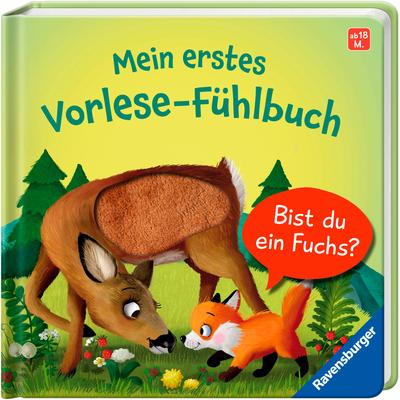 Buch RAVENSBURGER "Pappbilderbuch, Mein erstes Vorlese-Fühlbuch: Bist du ein Fuchs?", bunt, B:16,7cm H:16,7cm T:1,5cm, Bücher