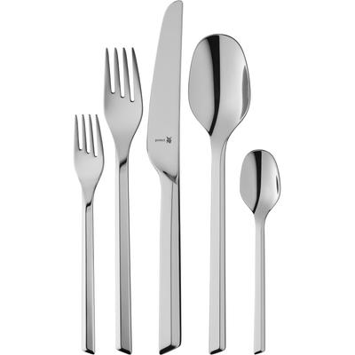 Besteck-Set WMF "Kineo", grau (edelstahl), 30 tlg., Cromargan Edelstahl Rostfrei, Essbesteck-Sets, ergonomisch, Cromargan protect Image