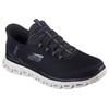 Slip-On Sneaker SKECHERS "GLIDE-STEP", Herren, Gr. 48,5, schwarz, Mesh, sportlich, Schuhe, Schlupfschuh, Freizeitschuh, Trainingsschuh mit praktischem Gummizug
