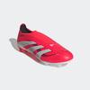 Fußballschuh ADIDAS PERFORMANCE "PREDATOR LEAGUE LACELESS FG/MG", Gr. 48, rot (lucid rot, cloud weiß, core schwarz), Synthetik, sportlich, Schuhe