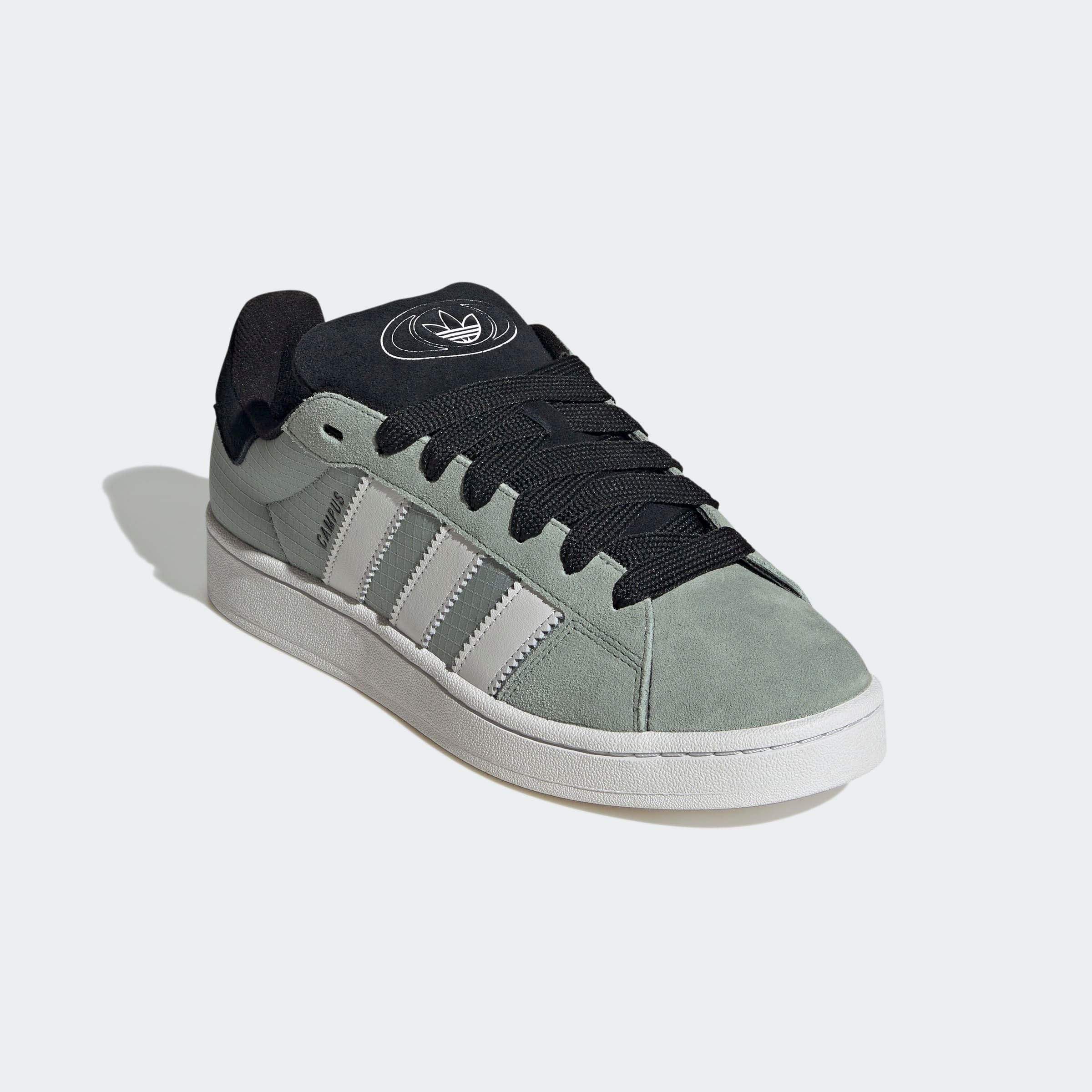 Sneaker ADIDAS ORIGINALS "CAMPUS 00S", Herren, Gr. 39, silber (silber grün, crystal weiß, core schwarz), Leder, Textil, Schuhe Sneaker