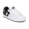 Sneaker DC SHOES "COURT GRAFFIK", Gr. 46, schwarz-weiß (weiß, schwarz, schwarz), Leder, sportlich, Schuhe