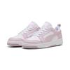 Sneaker PUMA "Rebound V6 Low Sneakers Erwachsene", Gr. 38.5, weiß (weiß rose mauve pink), Obermaterial: Textil, Synthetik; Futter: Textil; Innensohle: Textil; Laufsohle: Gummi, Schuhe