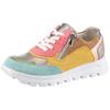 Plateausneaker WALDLÄUFER "H-AJALA", Damen, Gr. 5,5 (38,5), bunt (multi), Veloursleder, Lackleder, Nappaleder, modisch, Schuhe, Schnürer, Halbschuh Komfortschuh in H-Weite (=sehr weit)