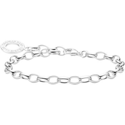 Charm-Armband THOMAS SABO "Classic Klein, X0031-001-12-M, L, X0031-413-39-L17,L19,5" Gr. 19,5, silber (silberfarben), Ar