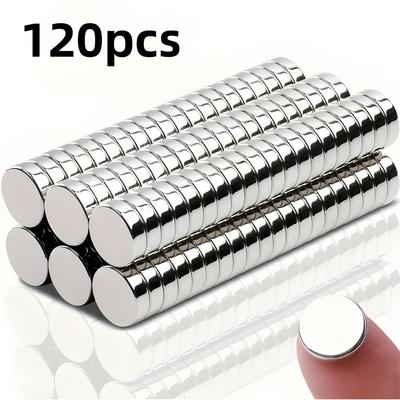 TEMU 50/120pcs 10x3mm Magnet - , Lightweight, Versatile, Suitable For Office, Refrigerator, And Kitchen Image