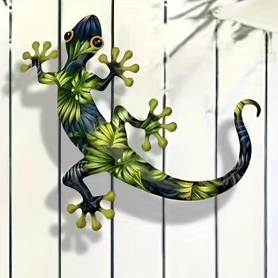 TEMU Outdoor Festival Decoration 1pc Wall Hanging Craft, Spring And Summer Product, Suitable For Home Yard Decoration Pendant, Decorative Landscape, The , A Set Of Simulation Metal Crafts Image