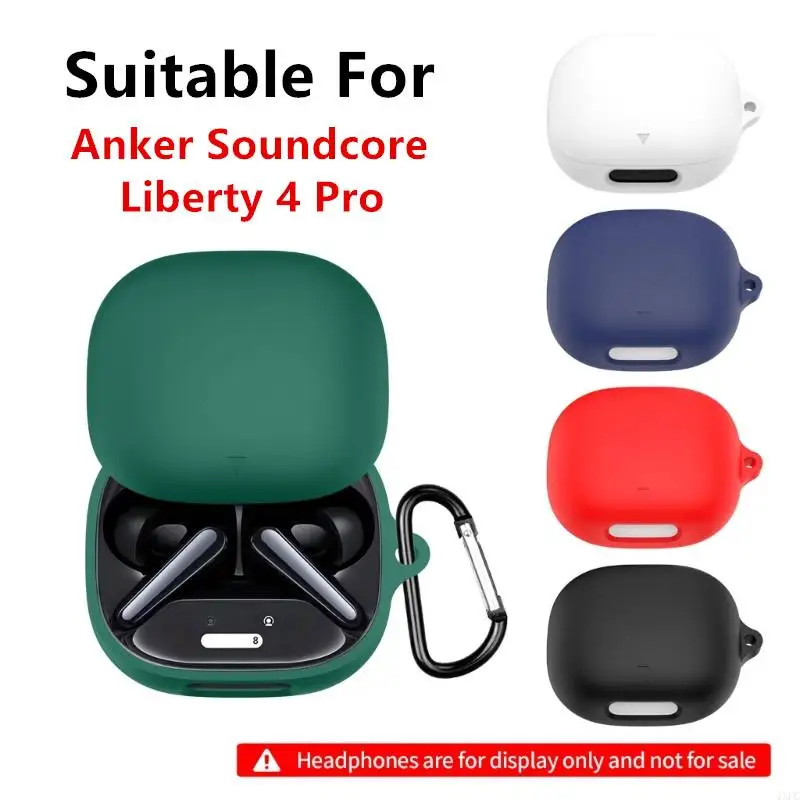 Silikon-Tragetasche für Anker Soundcore Liberty 4 Pro Kopfhörer, kratzfest, staubdicht, kratzfest, Schutzhülle Image