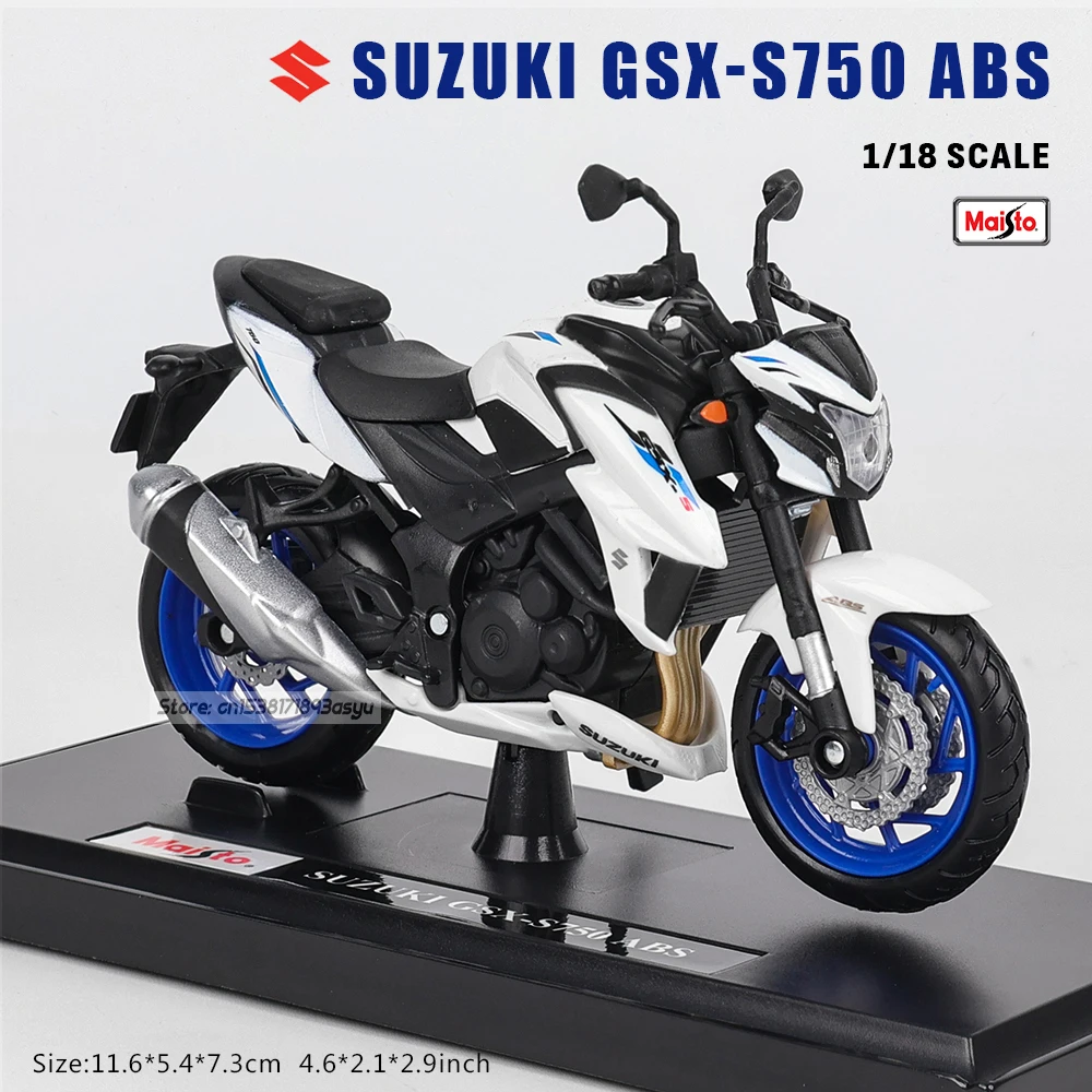 Maisto 1:18 Neuer Stil für Suzuki GSX-S750 ABS-Motorrad, Modell, klassische Sammlung, Geschenkspielzeug, Jungenspielzeug, cool und trendig Image