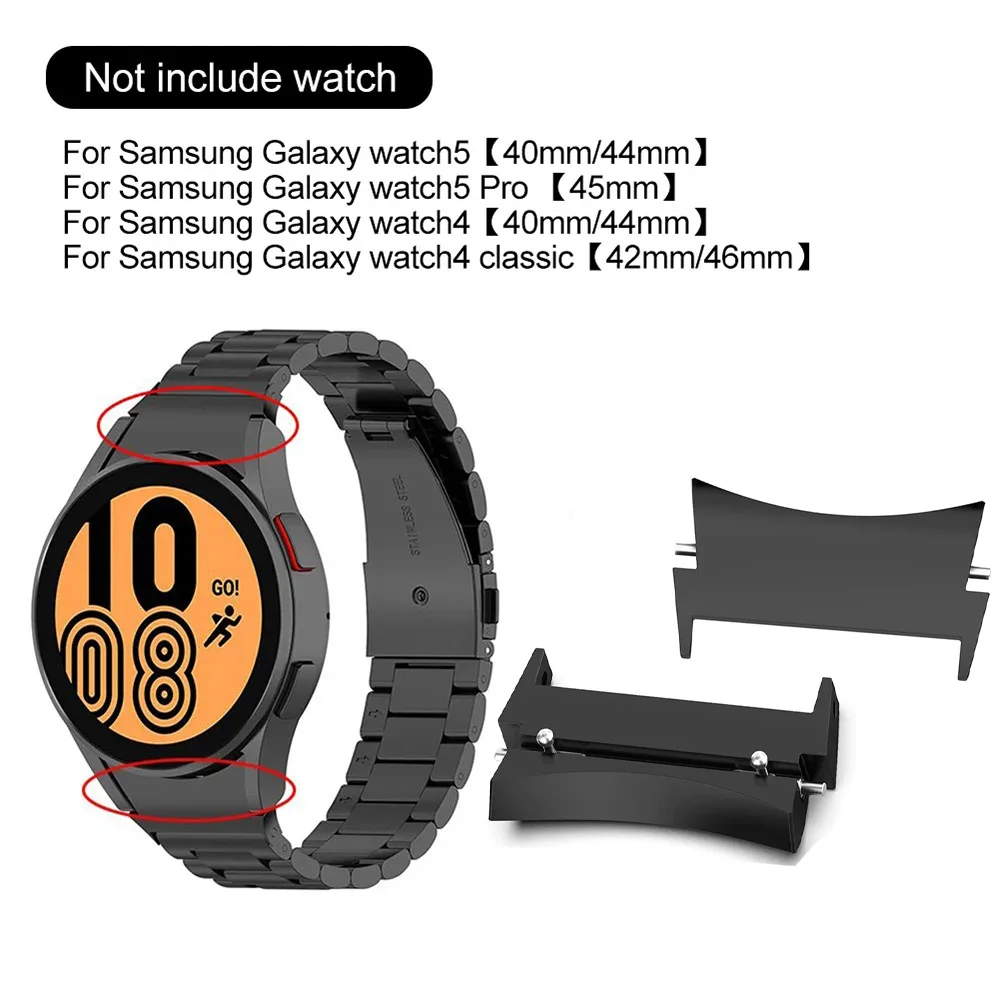 Metall verbinder für Samsung Galaxy Uhr 4 Armband 5 40mm 44mm 6 klassisch 47mm 43mm Edelstahl adapter 5 pro 45mm Zubehör Image