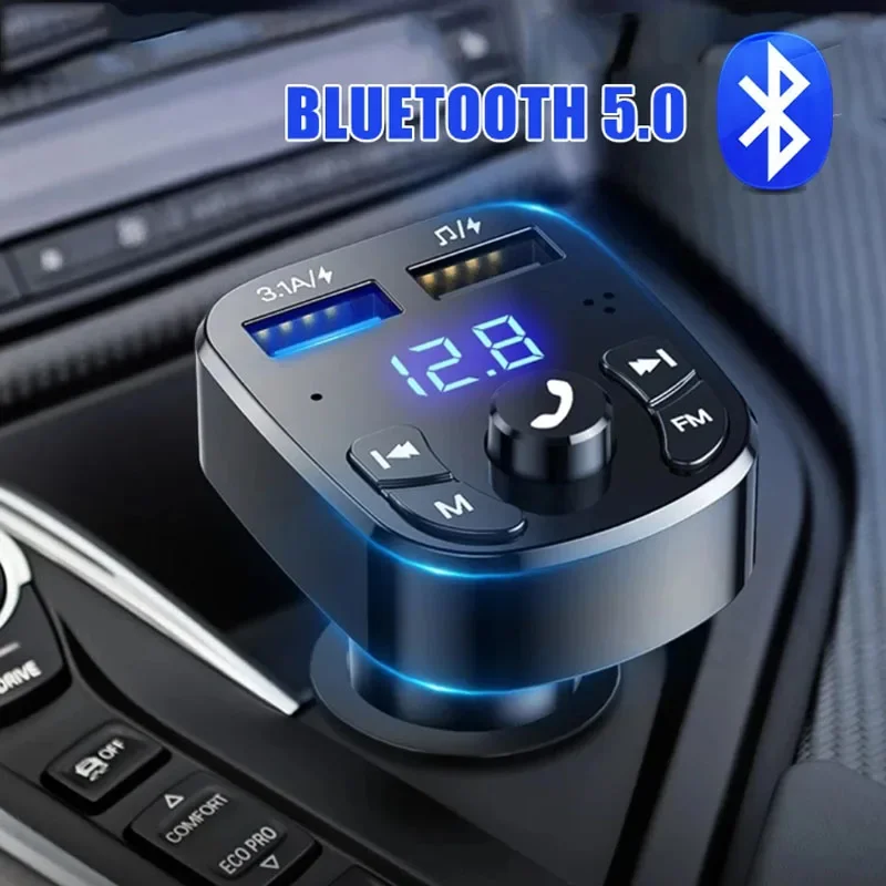 Neue Auto MP3 Player Autoradio Freisprecheinrichtung 3,1 EINE Schnelle Ladegerät Auto Ladegerät FM Sender Bluetooth Audio Dual USB Auto Zubehör Image