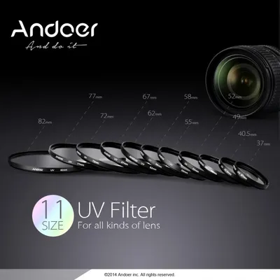 Andoer 58mm uv ultraviolett filter linsen schutz für canon nikon dslr kamera 58mm uv filter für absorbiert die ultravioletten strahlen