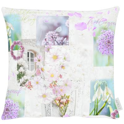 Kissenhülle APELT "6722", bunt (lavendel, rosa, blau), B:40cm L:40cm, Polyester, Baumwolle, Obermaterial: 70% Polyester, 30% Baumwolle, Kissenbezüge Image