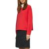 Sweatshirt S.OLIVER, Damen, Gr. 44, rot, Sweatware, Obermaterial: 47% Modal, 41% Polyester, 12% Elasthan, unifarben, casual, relaxed fit taillenbedeckt, Rundhals, Langarm gerader Abschluss, Sweatshirts, im Relaxed Fit