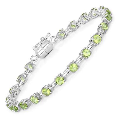 Vira Jewels Armband 925/- Sterling Silber Peridot 4,7ct. weiß Weiss Damen Image