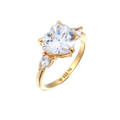 Elli Herz Zirkonia Weiß 925 Sterling Silber 58 Damen Image