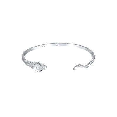 Elli PREMIUM Armband Armreif Offen Schlangen Motiv 925 Silber vergoldet silberfarben Damen Image