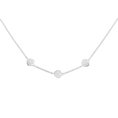 caï - Halskette 925 Sterling Silber rhodiniert Herzen 925/- Sterling Silber ohne Stein Ketten 1 ct Damen