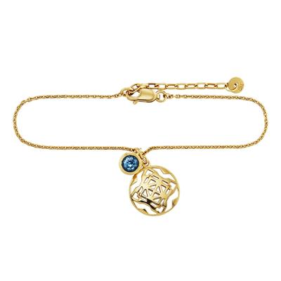 caï Armband 925/- Sterling Silber Blautopas 0,114ct 17+3cm Damen Image