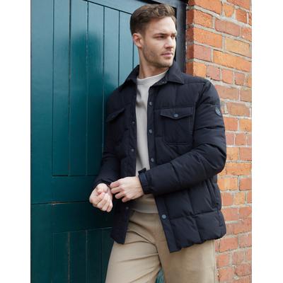 Threadbare Men's Black Lightweight Collared Quilted Jacket