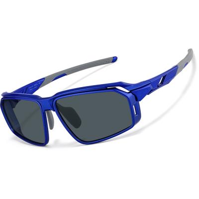 Zenni Sunglasses Blue With Gray Lens Plastic Full Rim Frame