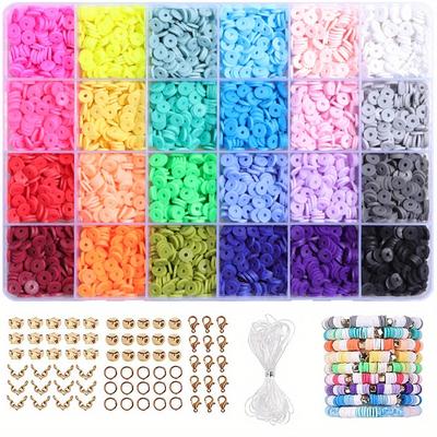 TEMU 2400/4800/7200/9800/12500/14400pcs Soft Clay Pieces Diy Set Bracelet Necklace Soft Clay Loose Beads Bead Jewelry Accessories Image