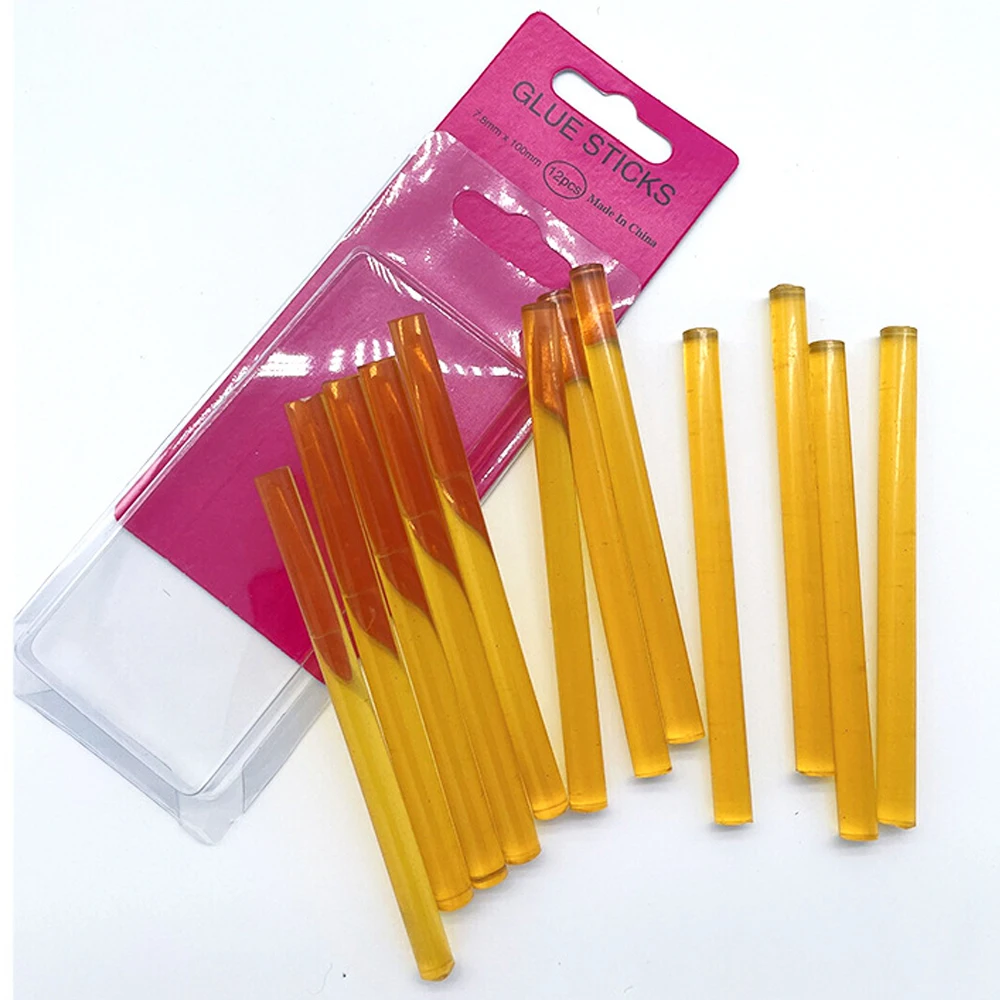 12 Stück/Packung, 0,78 x 1 cm, spezieller kleiner Heißklebestab für die Herstellung von Haarbündeln und Haarverlängerungswerkzeug-Zubehör Image