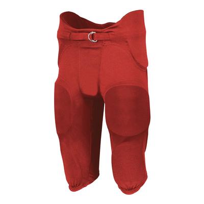 Russell Athletic F25PFW Youth Integrated 7-Piece Pad Football Pant in True Red size XL | Polyester