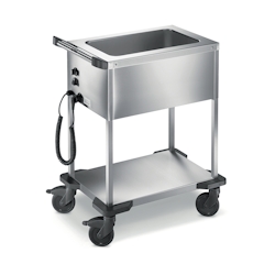 B.PRO SAW 1, Speisenausgabewagen aus rostfreiem Edelstahl 1 Einzelbecken mit Temperaturregler, fahrbar Image