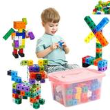 100/150/200/300/400Pcs Building Block Toy Colorful Stacking Building Brick Math Manipulatives Counting Learning Educational Cube Toddlers Boys Girls Gift