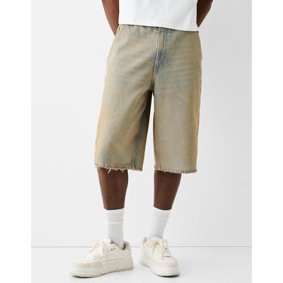 Bershka Denim Skater Bermuda Shorts Men 36 Light Blue