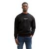 Sweatshirt TOM TAILOR DENIM, Herren, Gr. XXL, schwarz, Sweatware, Obermaterial: 70% Baumwolle, 30% Polyester, bedruckt, modisch, relaxed fit taillenbedeckt, Rundhals, Langarm Bündchen, Sweatshirts, mit Logo Print