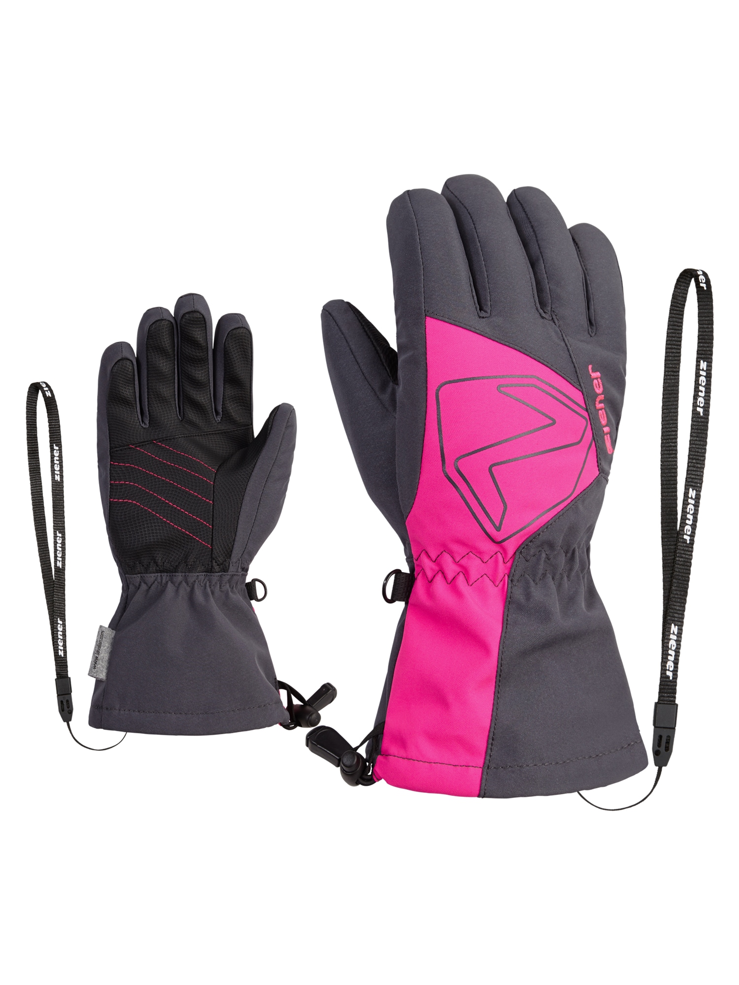Skihandschuhe ZIENER "LAVAL AS(R) AW", Kinder, Gr. 3,5, grün, Kunstfaser, Handschuhe Image