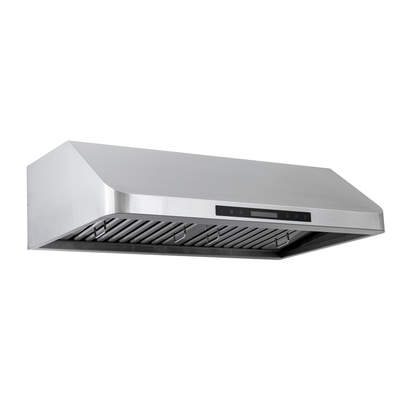PLJW 120 Under Cabinet Range Hood in Stainless Steel, Quiet Operation and Convertible to Ductless / 30 inches wide