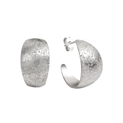 Celesta - Ohrring 925/- Sterling Silber ohne Stein Creolen 1 ct Weiss Damen