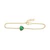 Celesta Armband 925/- Sterling Silber Malachit 19,0cm Weiss Damen