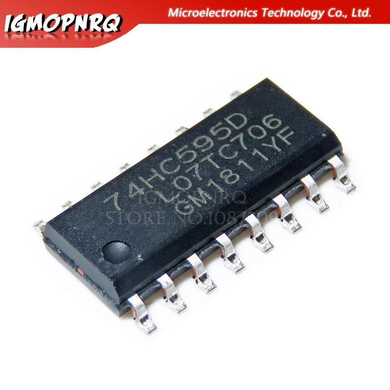 100 stücke 74 hc595d 74 hc595 sop-16 gegenschieber register 8bit shiftr neues original Image