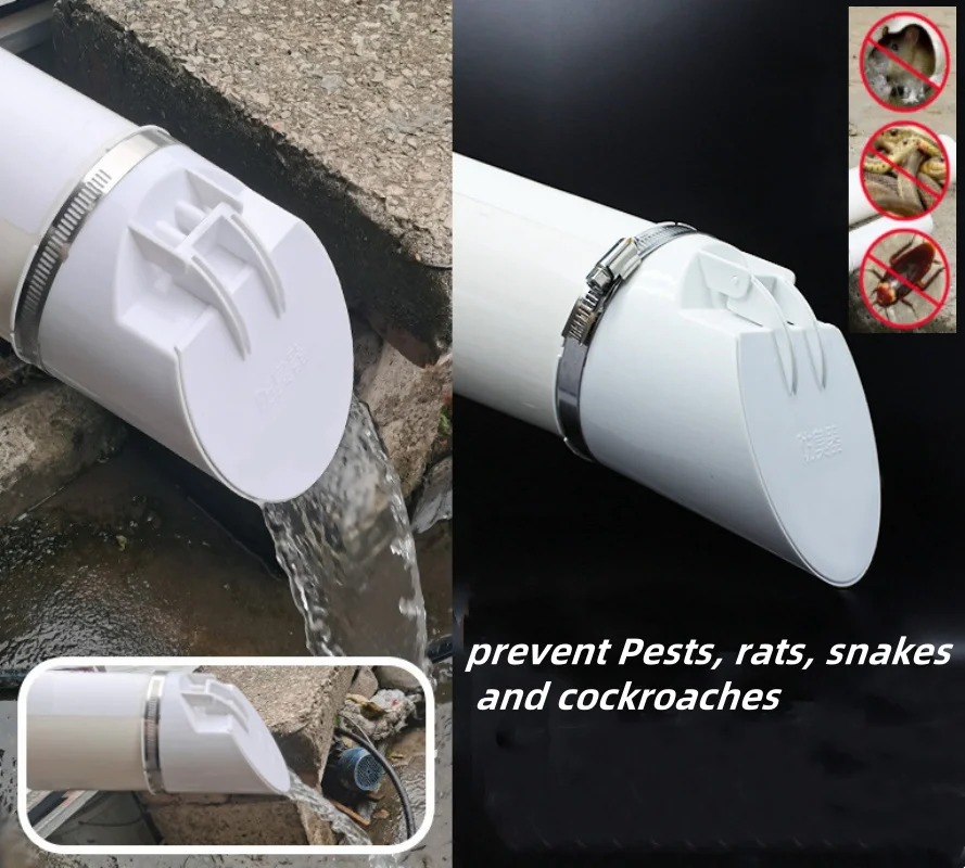 50-160mm Abflussrohr Bodenabläufe Multifunktionale Weiß Sieb Stecker PVC Anti Geruch Regen Rohr Kappe Wasser Rohr kanalisation Haar Filter Image